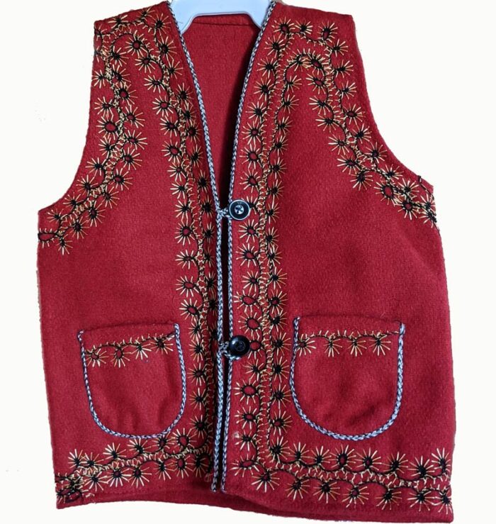 Red Kids Sleeveless Waist Coat