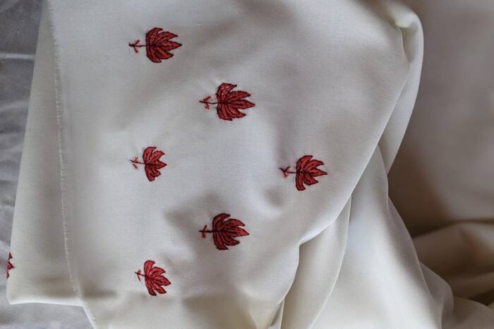 White Summer Cool Sozni Work Suit - Image 2