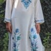 White Summer Cool Kashmiri Aari Work Kurta