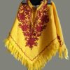 Yellow Kids Aari Embroidery Poncho