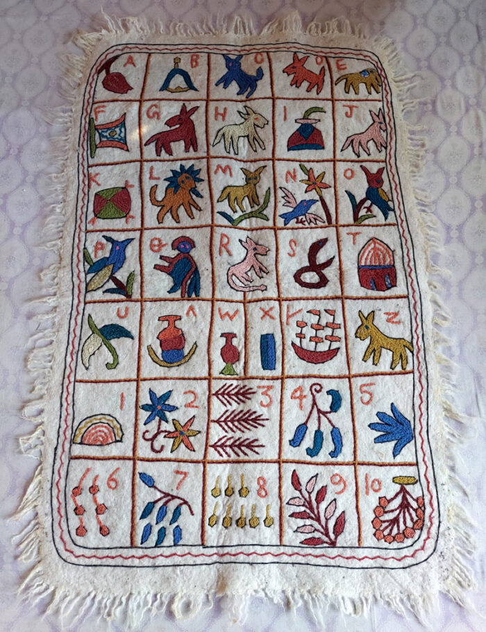 5x3 Cute Alpahabet Handmade Namda Rug