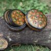 Beautiful Set of Six Kashmiri Coasters & a Box