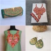 Koor Gift Hamper from Kashmir | For Women and Girls | Tilla Clutch, Earrings, Suit, and Tilla Patch