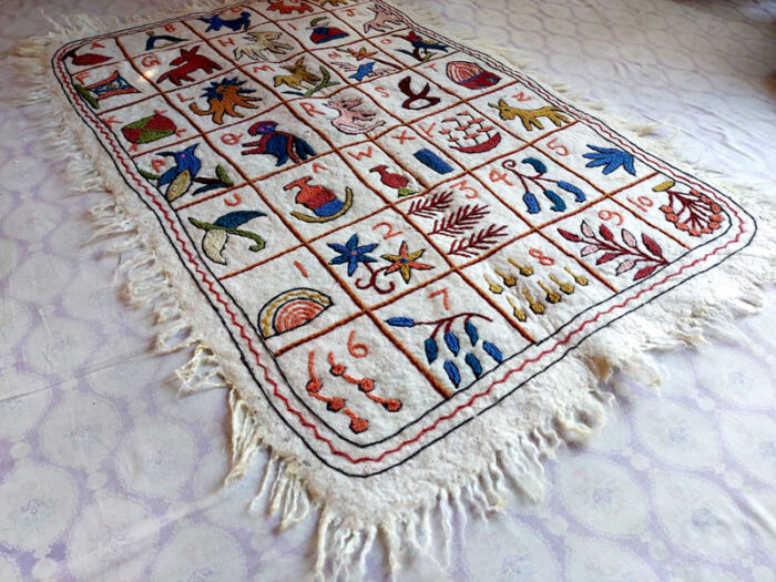 5x3 Cute Alpahabet Handmade Namda Rug - Image 2