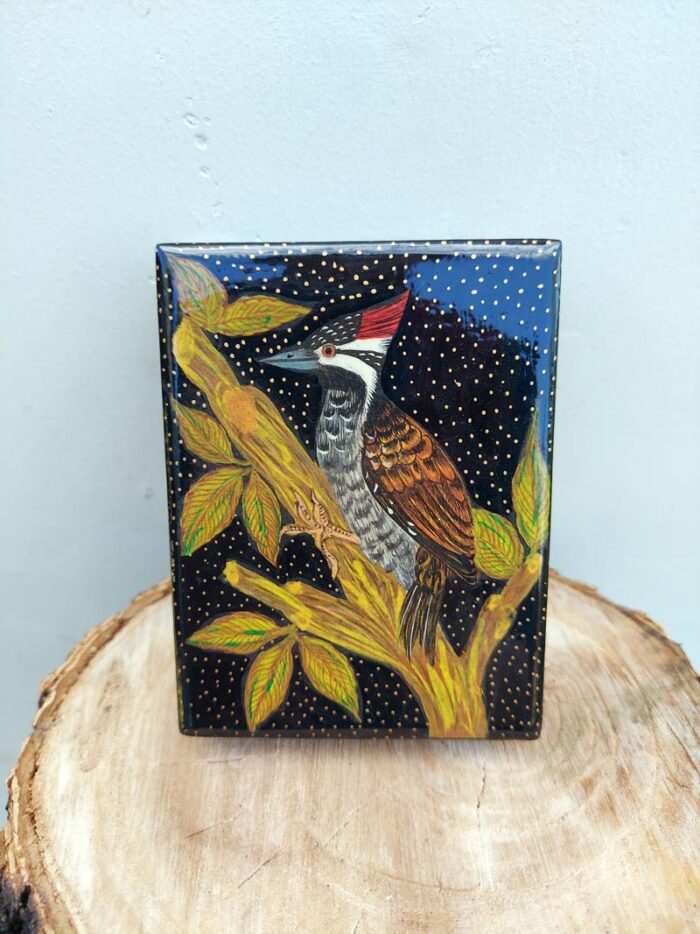 Handmade Beautiful Bird Paper Mache Box