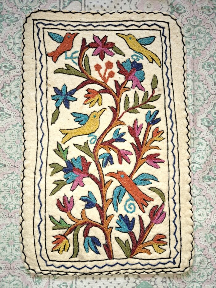 3x2 Birdy Handmade Aari Embroidered Namda