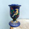 Blue Bird Handmade Paper Mache Candle Holder or Stand