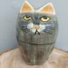 Handmade Cat Shaped Paper Mache Box