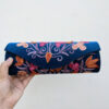 Indigo Blue Cylindrical Shaped Clutch with Aari Embroidery
