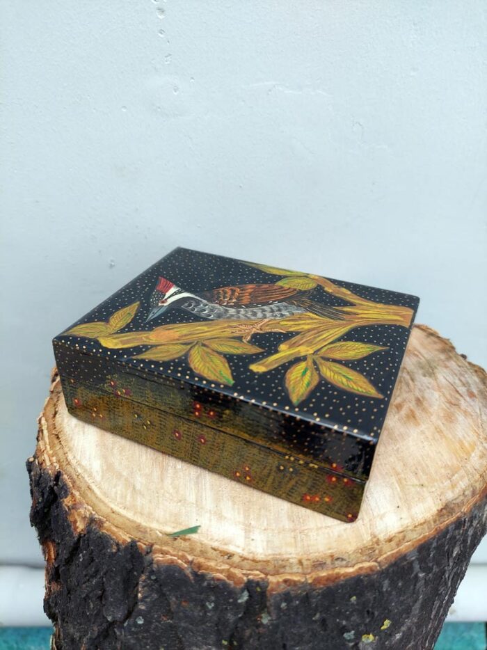 Handmade Beautiful Bird Paper Mache Box - Image 3