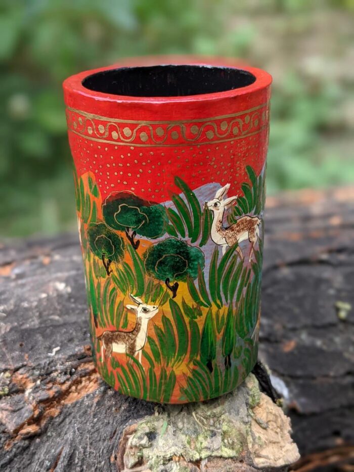 Forest Deer Paper Mache Holder