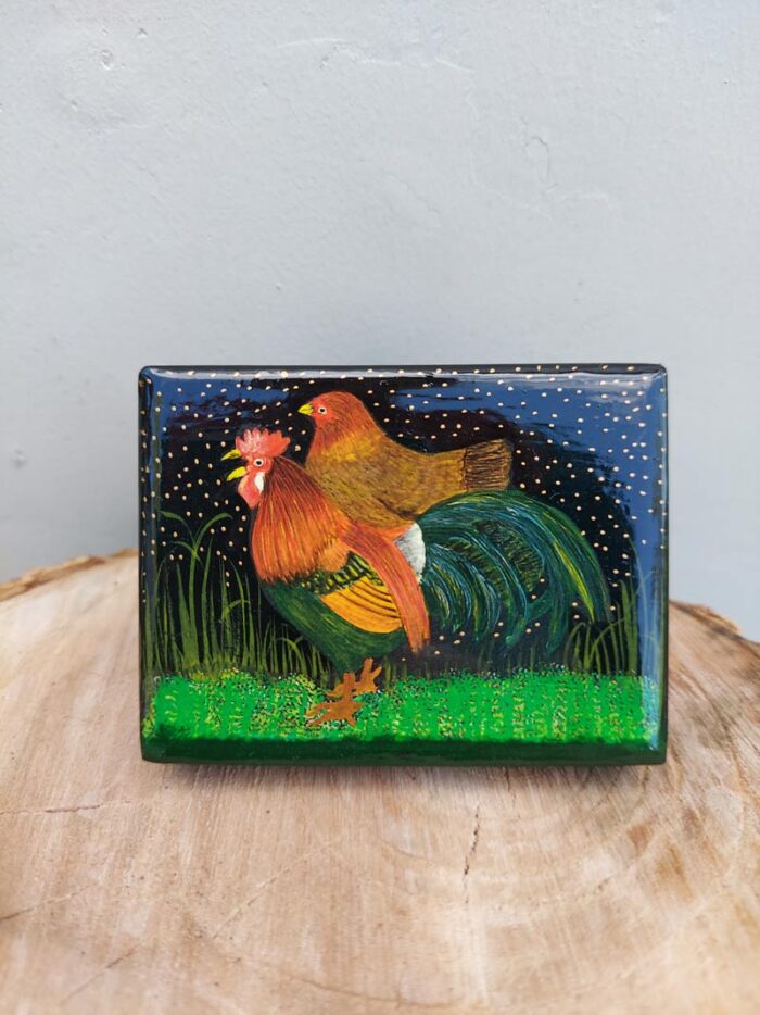 Handmade Beautiful Hen Paper Mache Box