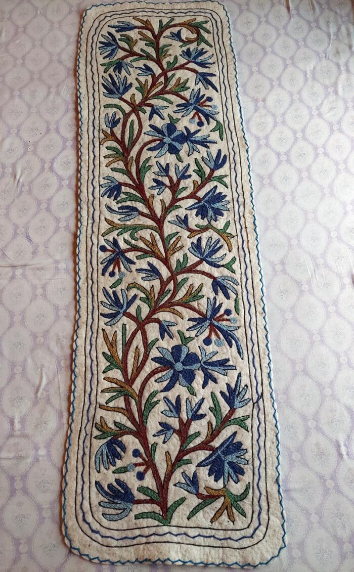 Shakh Runner Namda Handmade Aari Embroidered