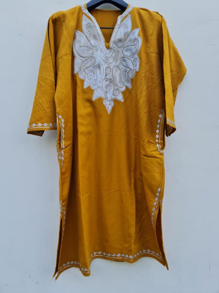 Mustard Cashmilon Pheran - Image 2