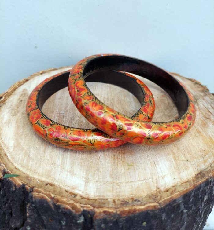 Pair of Beautiful Paper Mache Bangles