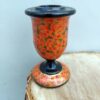 Red Handmade Paper Mache Candle Holder or Stand