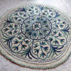 4x4 Blue Handmade Aari Embroidered Namda