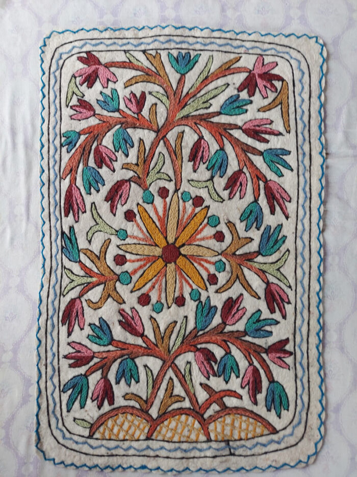 3x2 Bodh Posh Handmade Aari Embroidered Namda