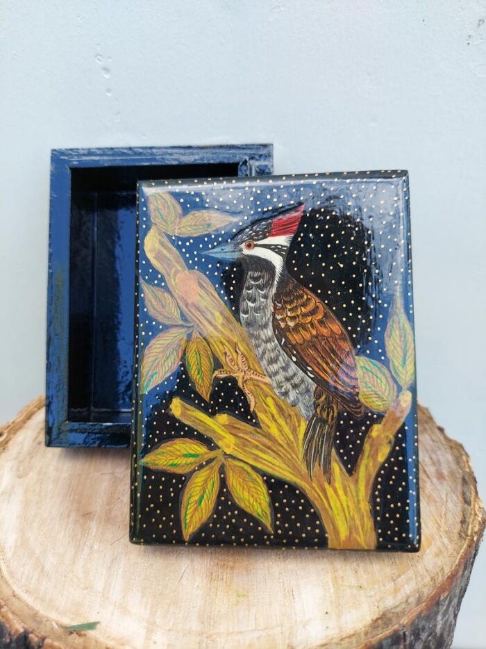 Handmade Beautiful Bird Paper Mache Box - Image 2