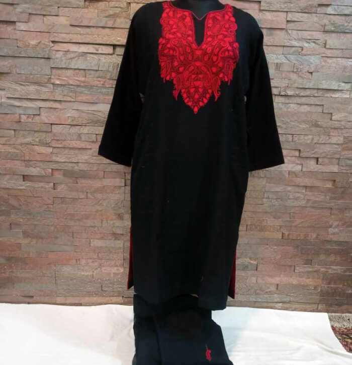 Pure Wool Black Pheran Set