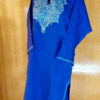 Pure Raffal Wool Blue Pheran With Neat Hand Aari Work