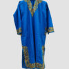 Blue Cashmilon Pheran With Neat Aari Work