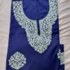 Blue Spun Aari Embroidery Winter Suit