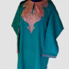 Pure Raffal Wool Green Pheran With Hand Sozni Work