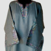 Grey Pure Raffal Pheran With Unique and Beautiful Hand Aari Work