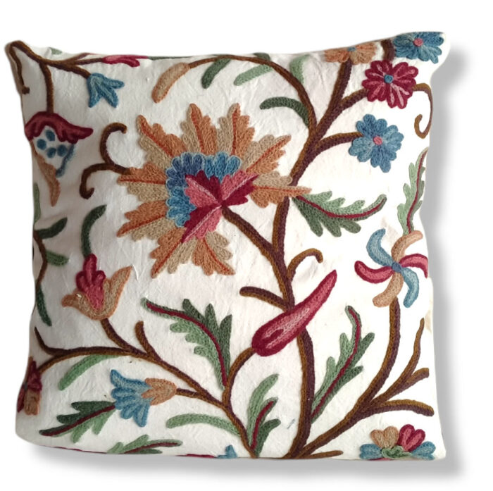 Harud Kul Hand Embroidered Crewel 16×16 Cushion Cover