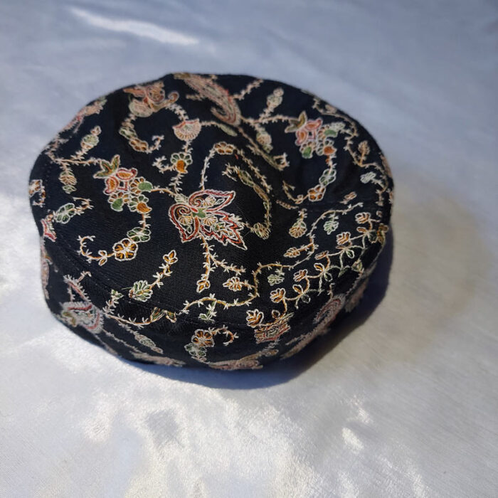 Black Kashmiri Cap with Handwork