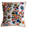 Beautiful Floral Hand Embroidered Crewel 16×16 Cushion Cover