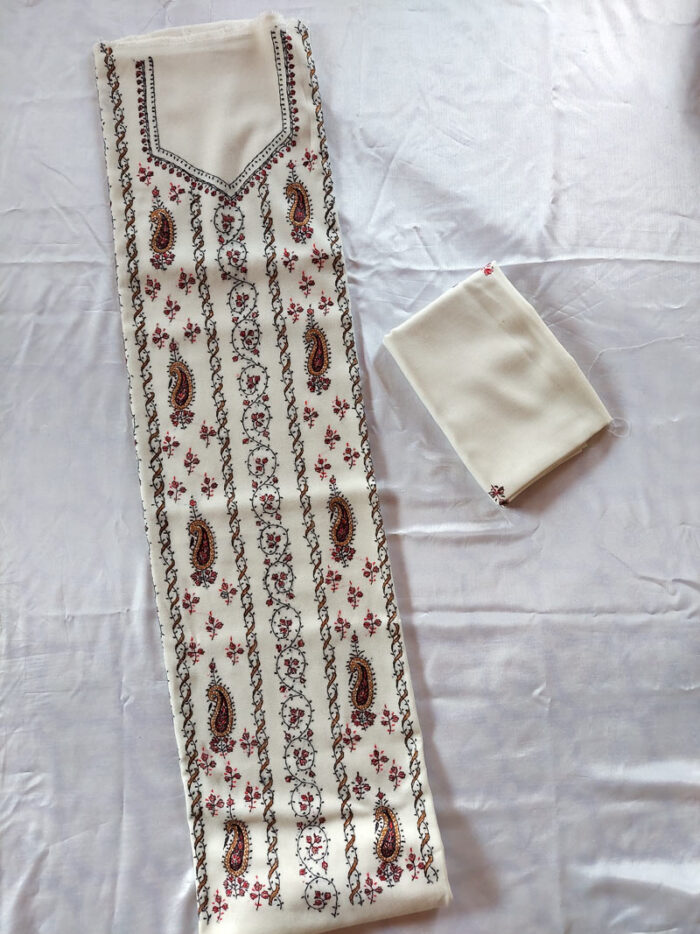 Kashmiri White Winter Suit