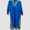 Blue Cashmilon Pheran With Aari Work