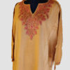 Pure Raffal Wool Orange Pheran With Hand Sozni Work