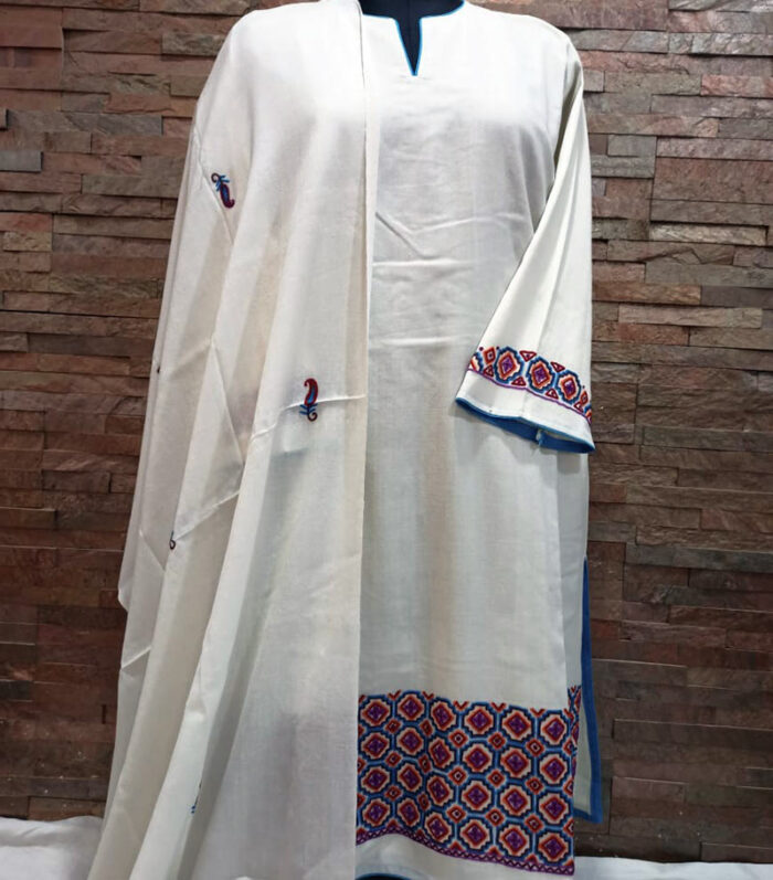 Pure Wool White Pheran Set