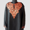 Black Aari Work Pure Raffal Pheran