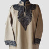 Beige Aari Work Cashmilon Pheran