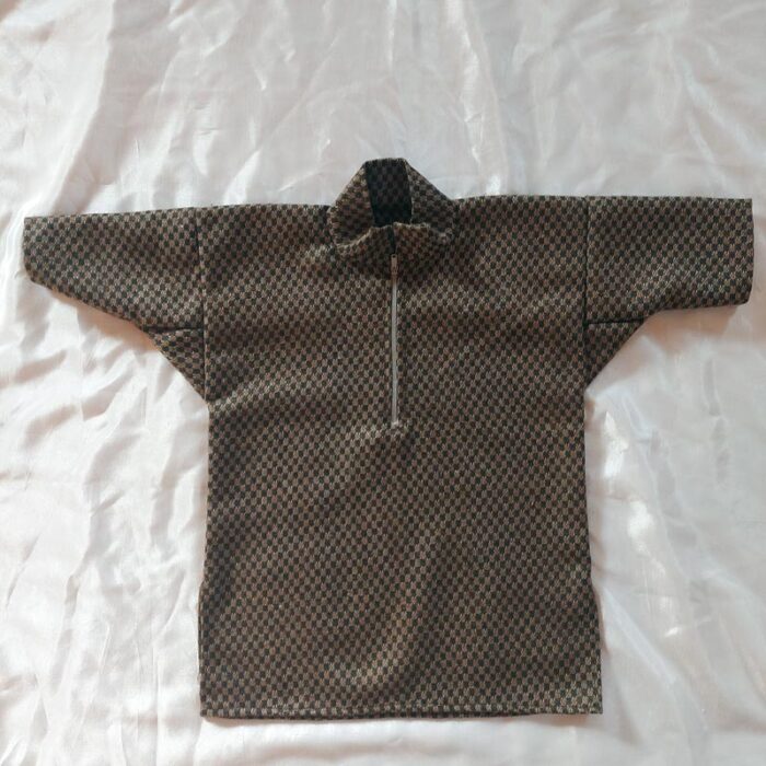 Brown Check Baby Boy Kashmiri Phiran (Length 18.5)