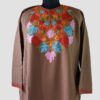 Brown Cashmilon Pheran with Boni Pun Aari Work