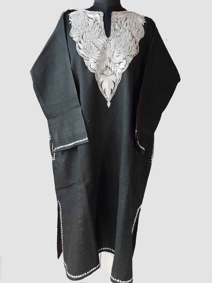 Black Pure Raffal Tilla Pheran for Female - Image 2