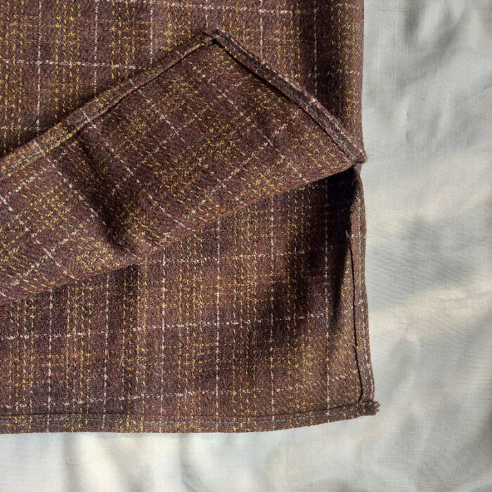 Dark Brown Check Boys Kashmiri Pheran (Length 26) - Image 2