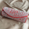 Red Tilla Clutch With Silver Work