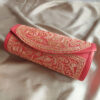 Red Clutch With Bronze Tilla Work