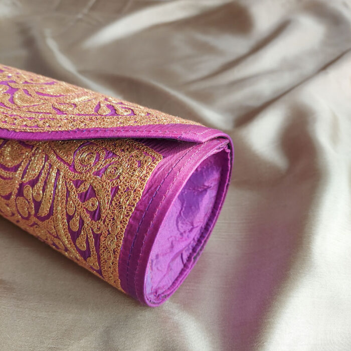 Purple Clutch With Tilla Work - Image 2
