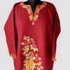 Maroon Beautiful Aari Work Cashmilon Pheran