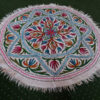 5x5ft Bodh Posh Round Kashmiri Hand Embroidered Namda