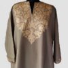 Pashmina Color Cashmilon Pheran with Aari Work