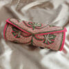 Pink Clutch With Zaari Chinar Leaf Work