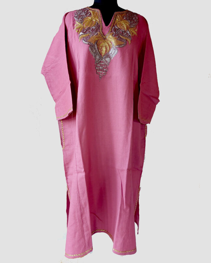 Pink Pure Raffal Dual Tilla Pheran - Image 2